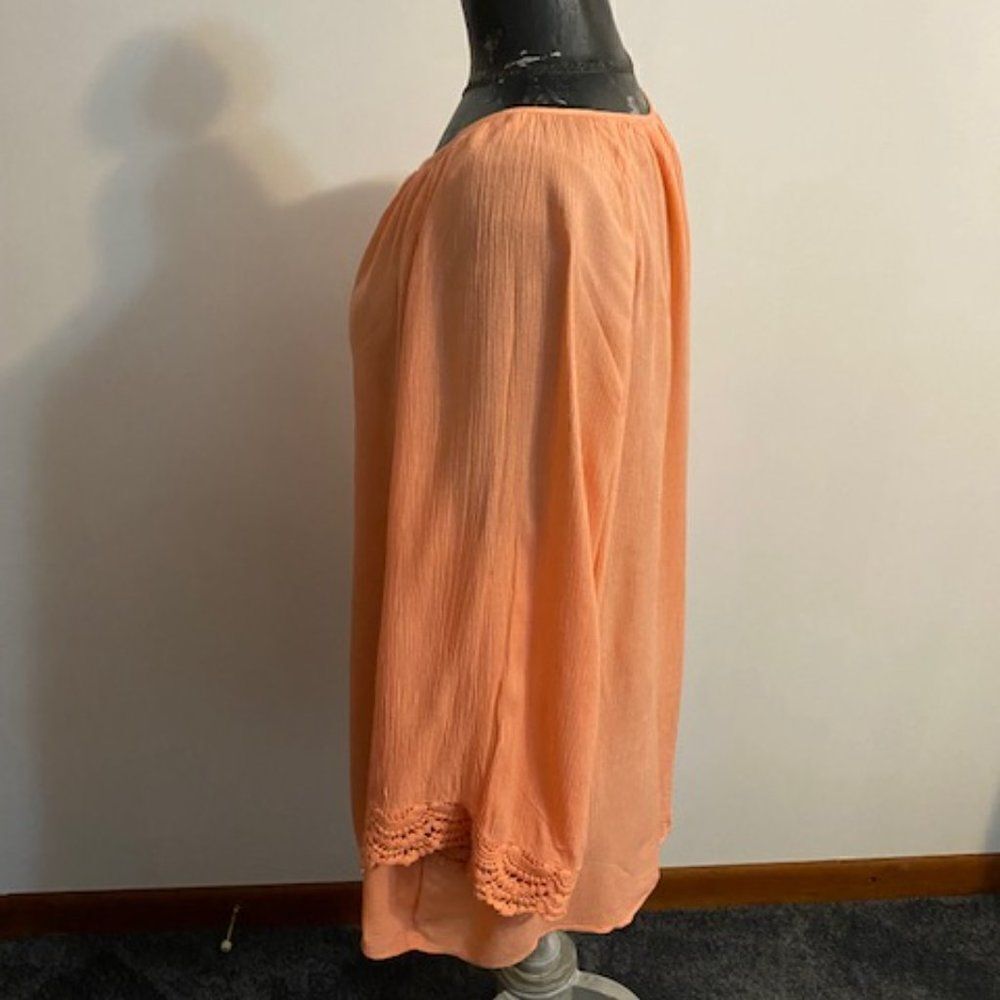 JM Collection Peach top, size XLarge - Picture 4 of 5